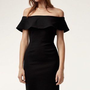 Aritzia Babaton Off-Shoulder Midi Dress